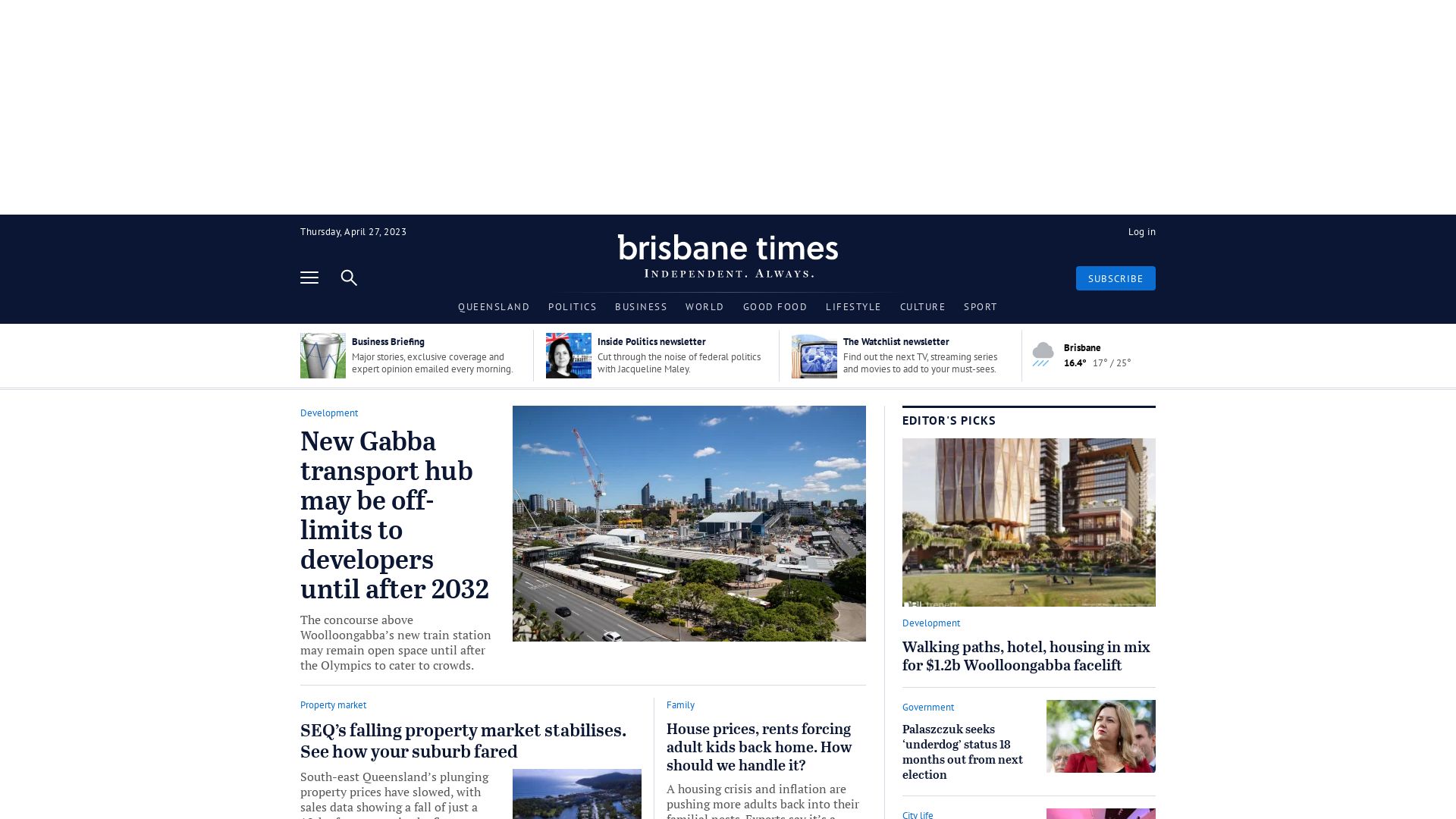 Статус сайта brisbanetimes.com.au ОНЛАЙН