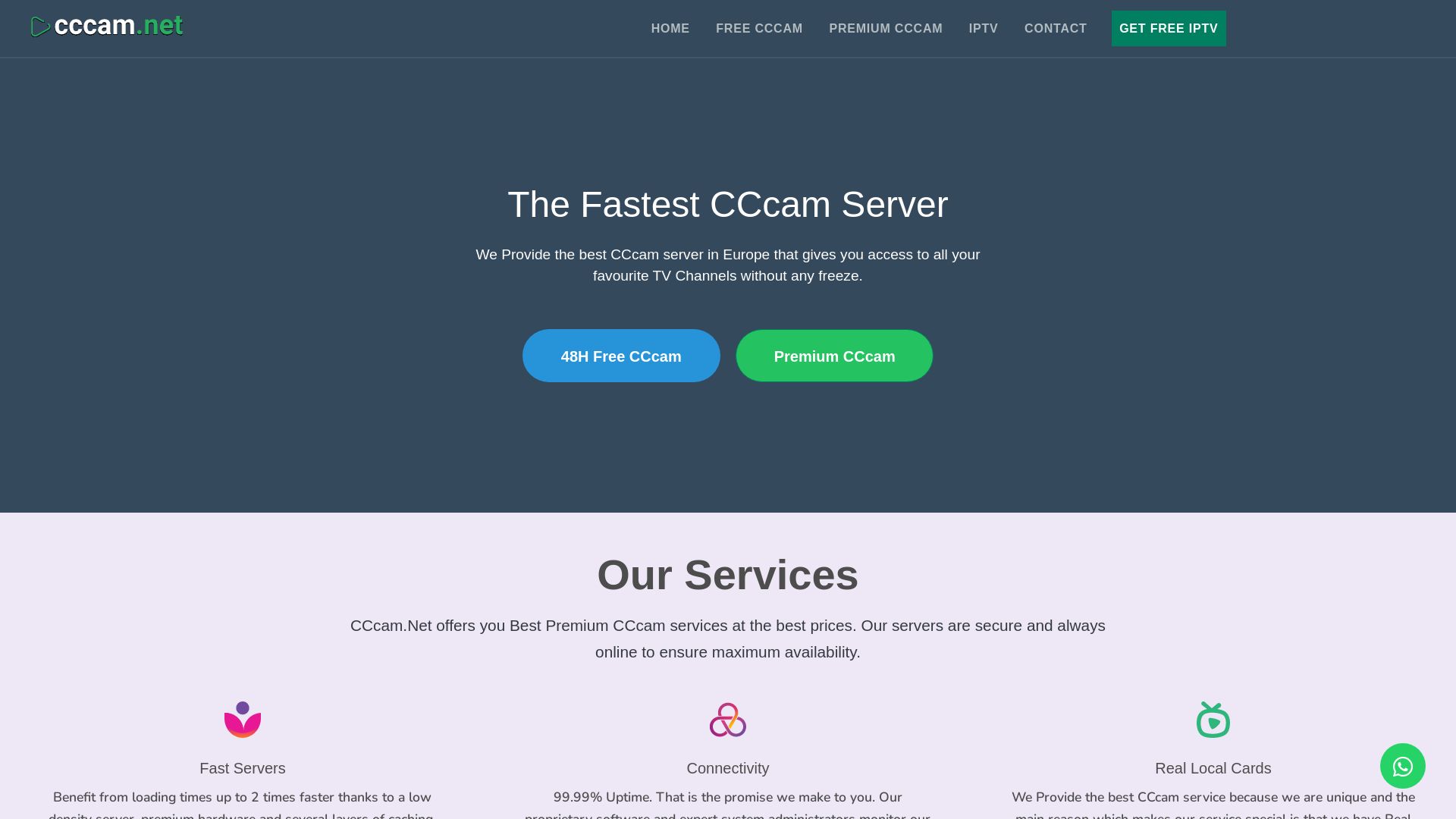 Статус сайта cccam.net ОНЛАЙН