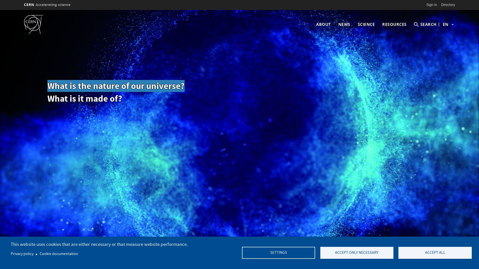 Статус сайта cern.ch ОНЛАЙН