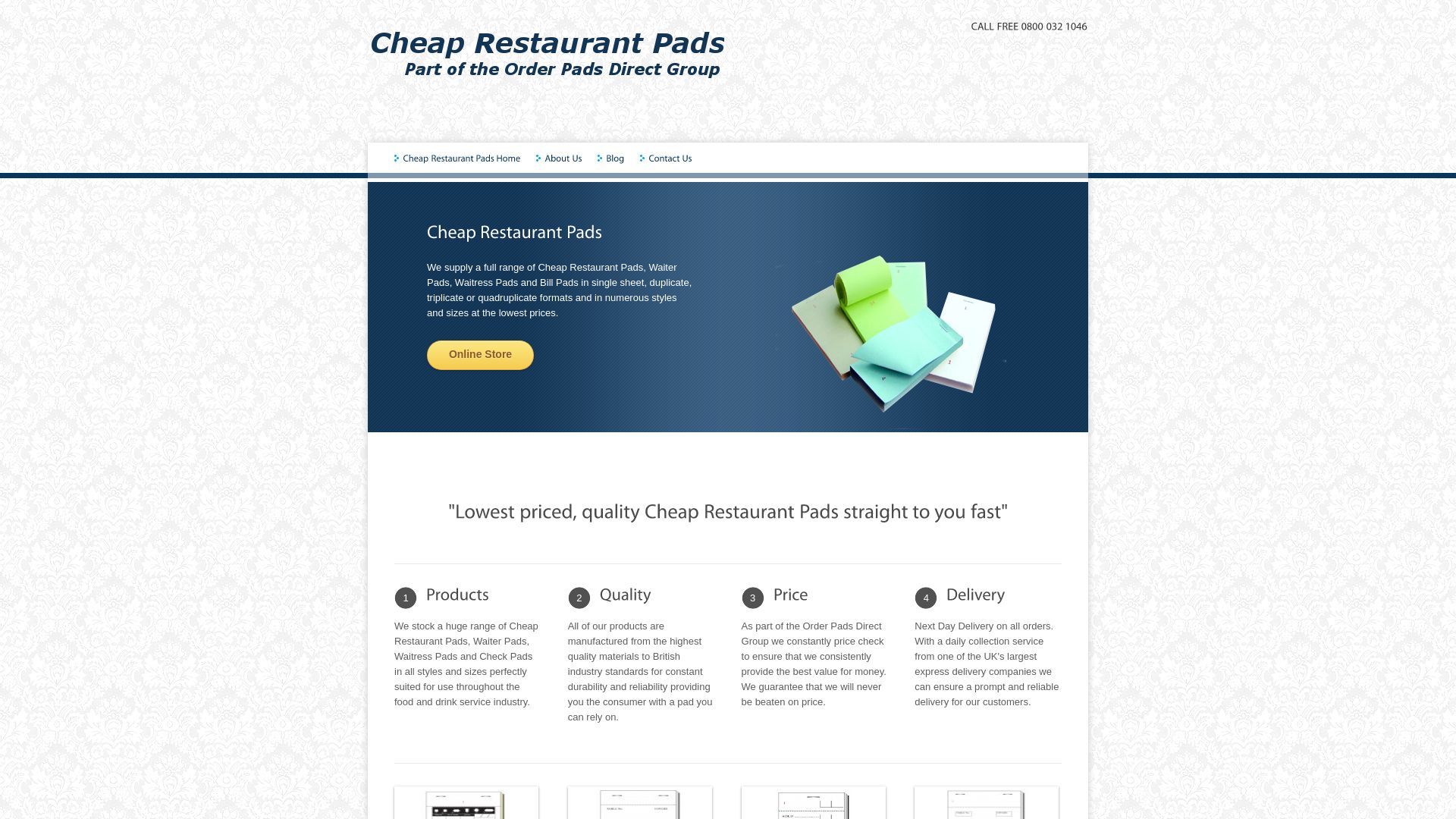 Статус сайта cheaprestaurantpads.com ОНЛАЙН