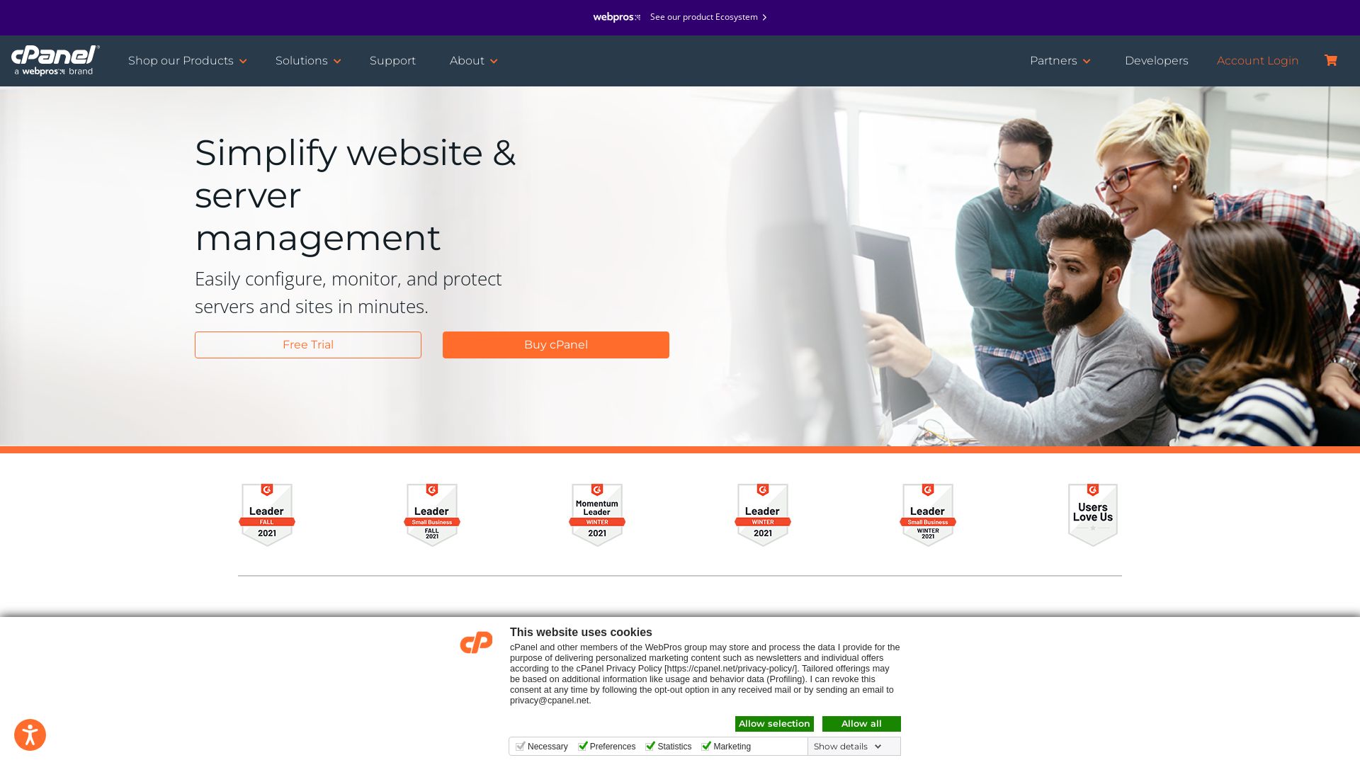 Статус сайта cpanel.net ОНЛАЙН