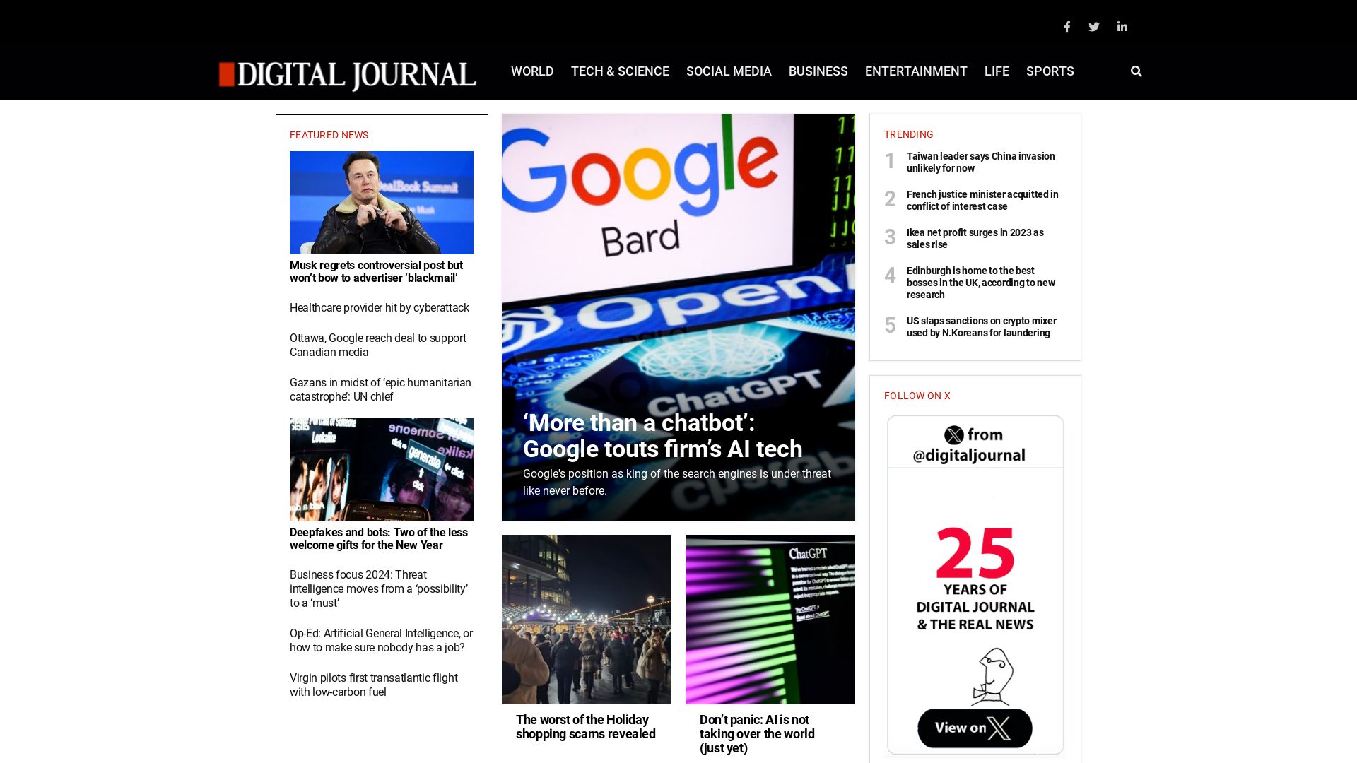 Статус сайта digitaljournal.com ОНЛАЙН