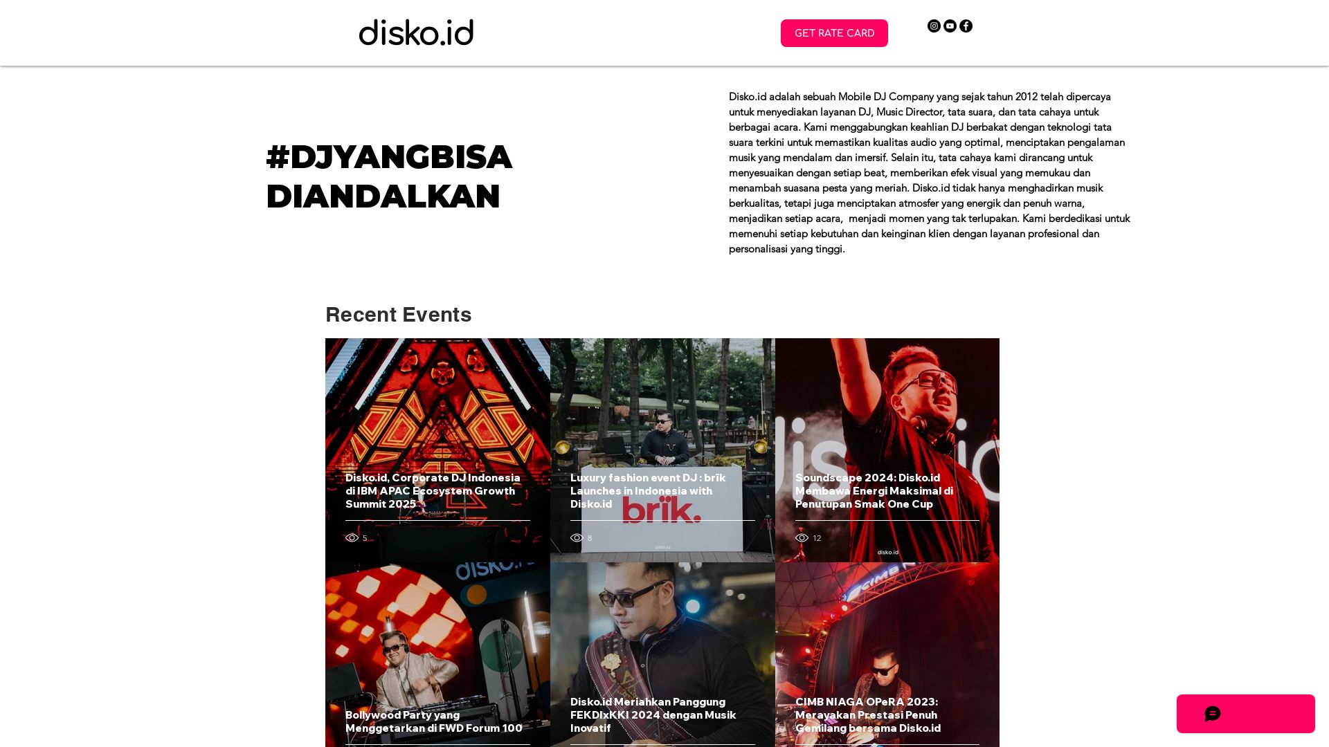 Статус сайта disko.id ОНЛАЙН