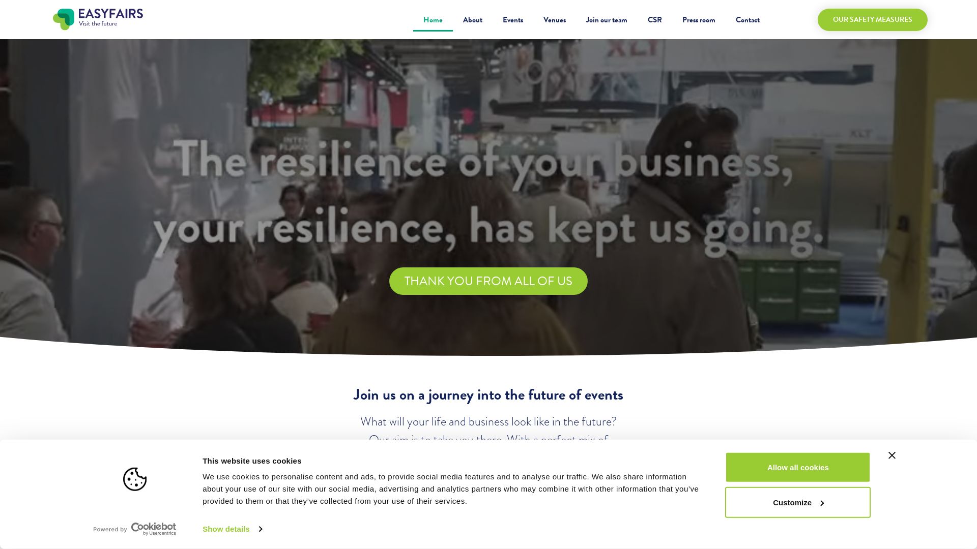 Статус сайта easyfairs.com ОНЛАЙН