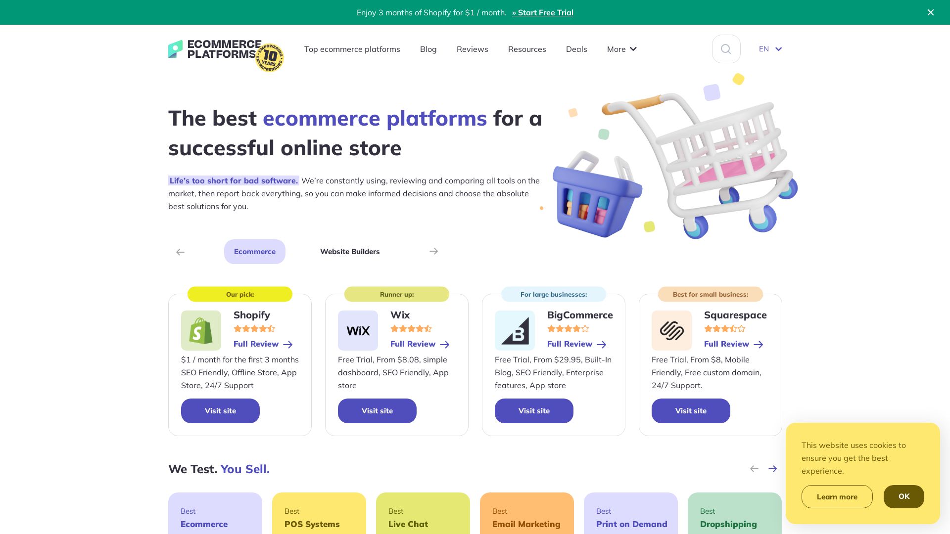 Статус сайта ecommerce-platforms.com ОНЛАЙН