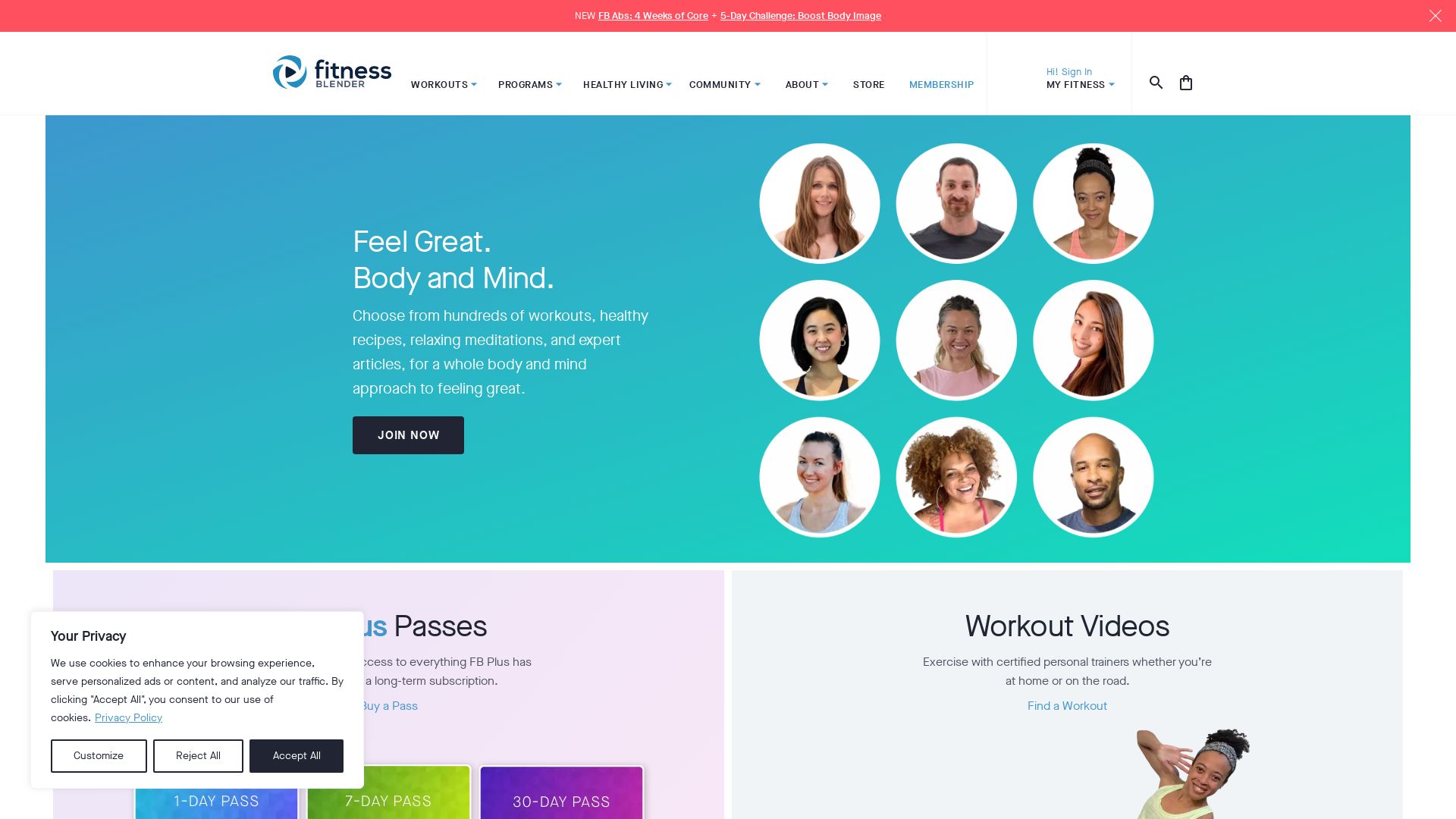 Статус сайта fitnessblender.com ОНЛАЙН