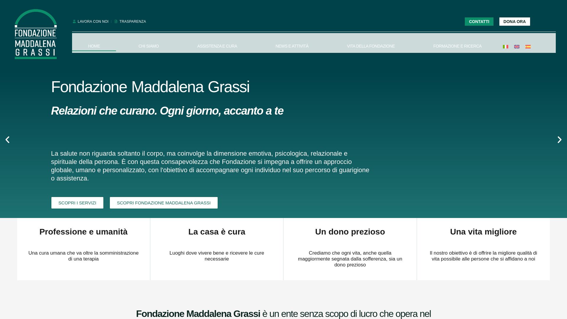Статус сайта fondazionemaddalenagrassi.it ОНЛАЙН