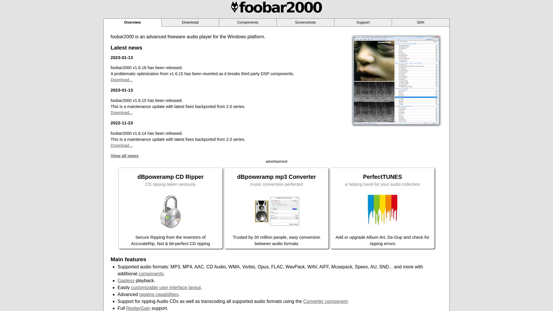 Статус сайта foobar2000.org ОНЛАЙН