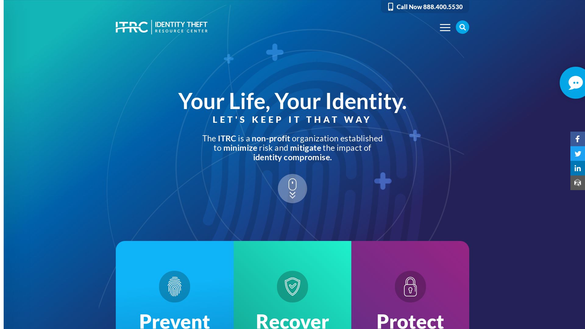 Статус сайта idtheftcenter.org ОНЛАЙН