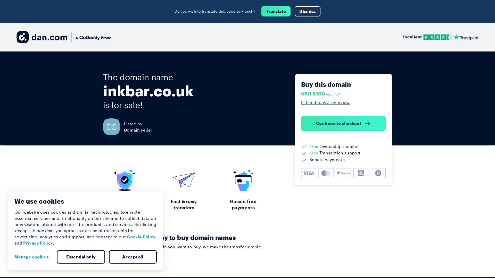 Статус сайта inkbar.co.uk ОНЛАЙН