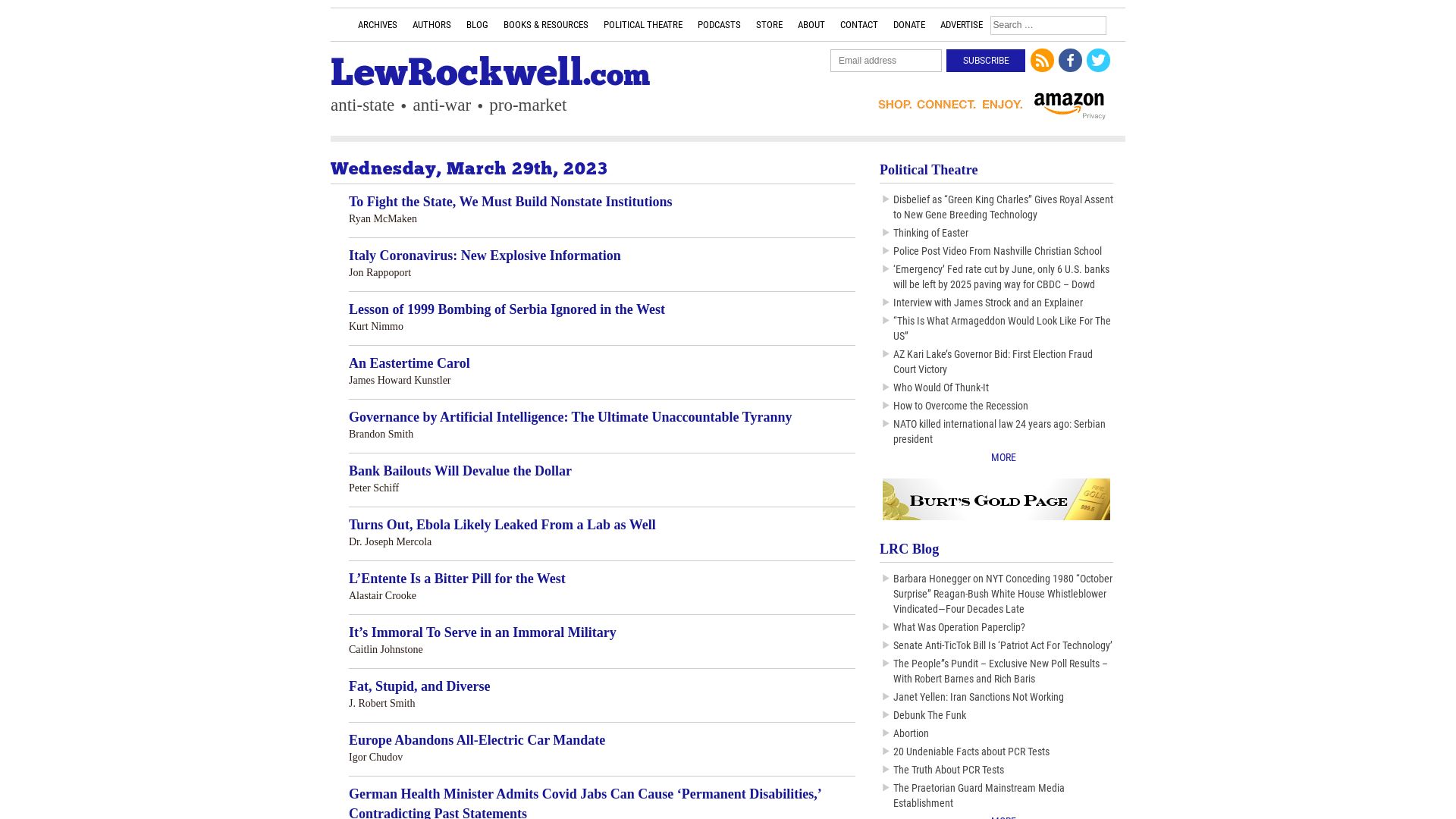 Статус сайта lewrockwell.com ОНЛАЙН