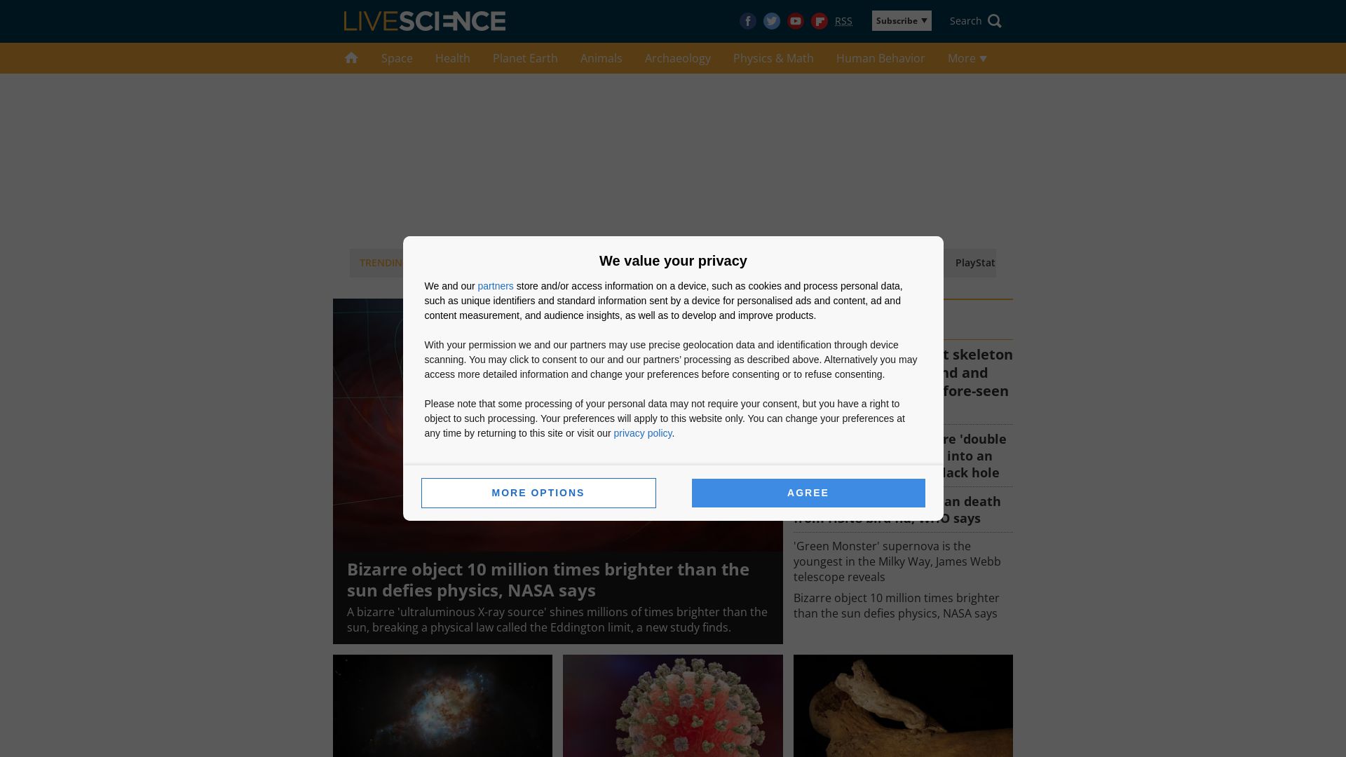 Статус сайта livescience.com ОНЛАЙН