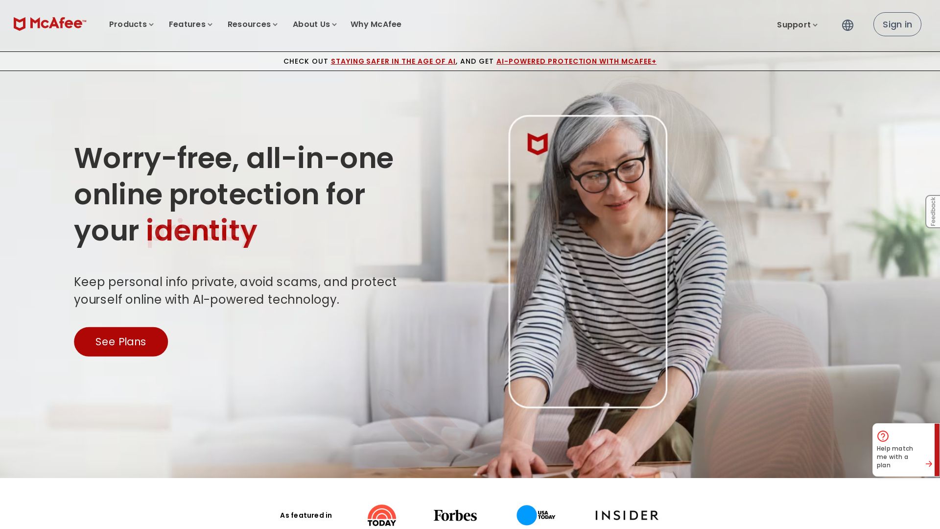 Статус сайта mcafee.com ОНЛАЙН
