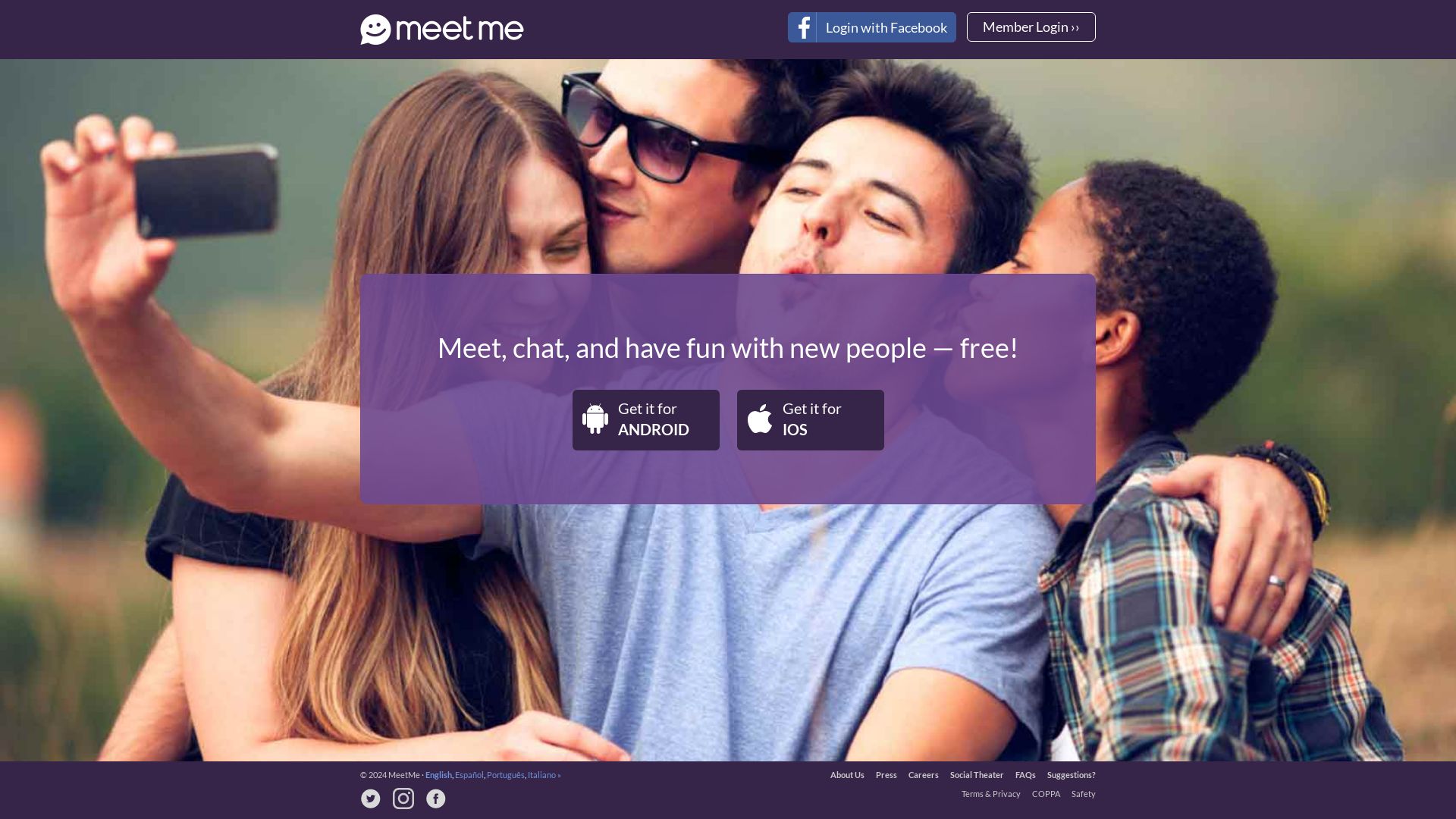Статус сайта meet.me ОНЛАЙН