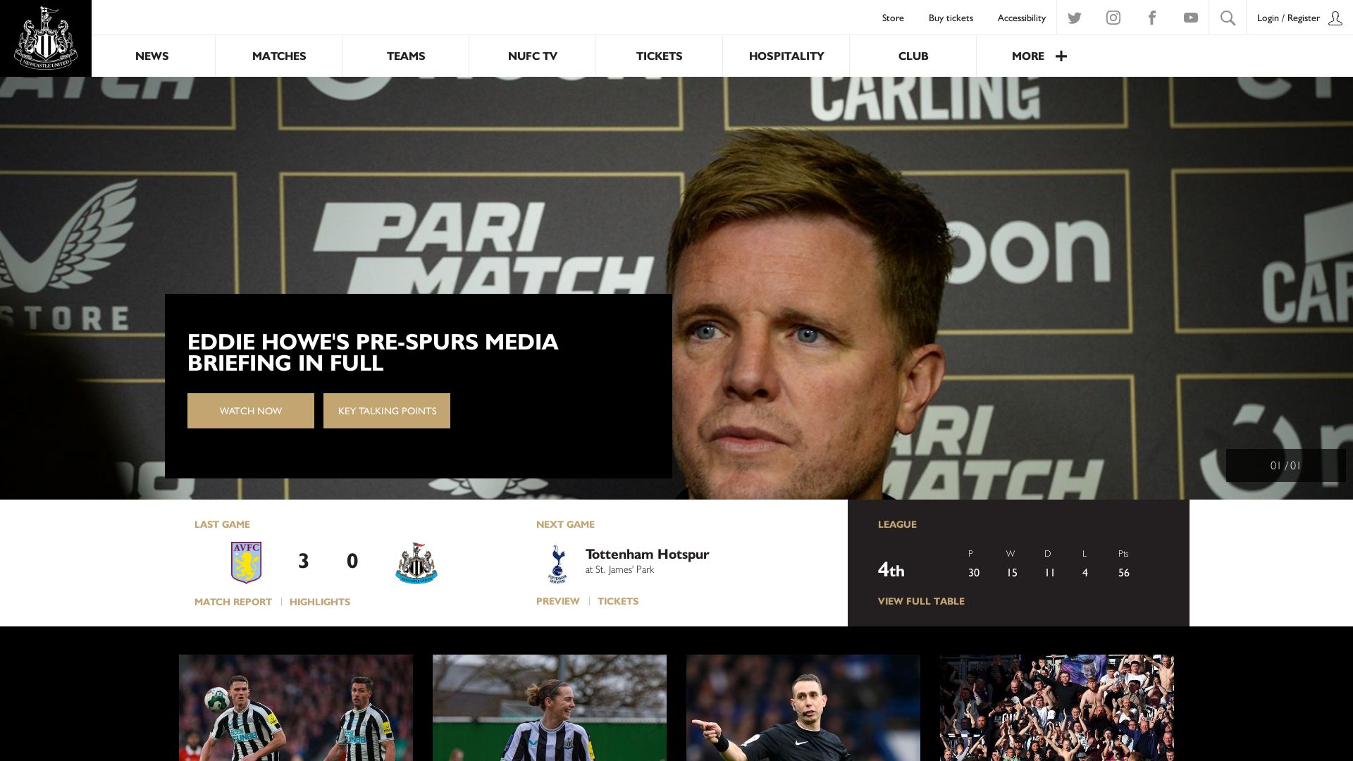 Статус сайта nufc.co.uk ОНЛАЙН