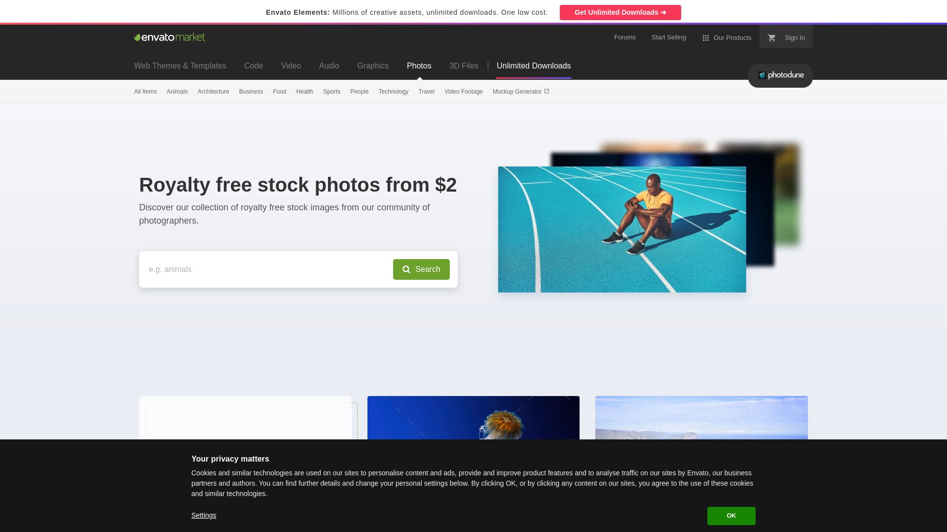 Статус сайта photodune.net ОНЛАЙН