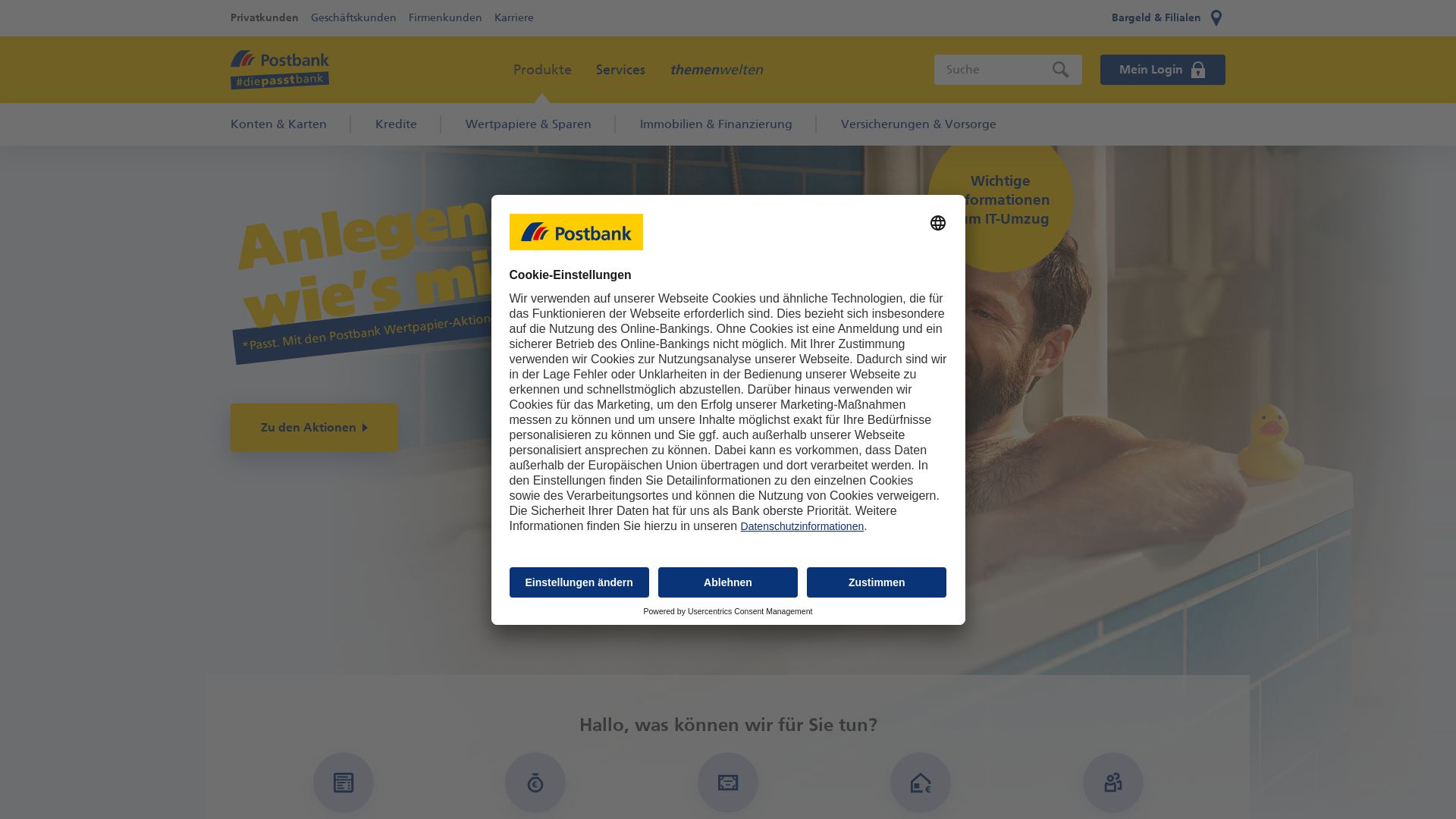 Статус сайта postbank.de ОНЛАЙН