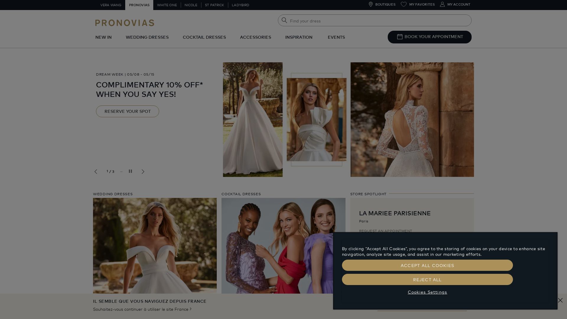 Статус сайта pronovias.com ОНЛАЙН