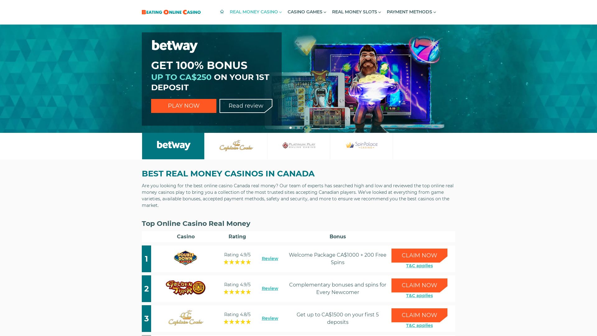 Статус сайта real-money-casino.ca ОНЛАЙН