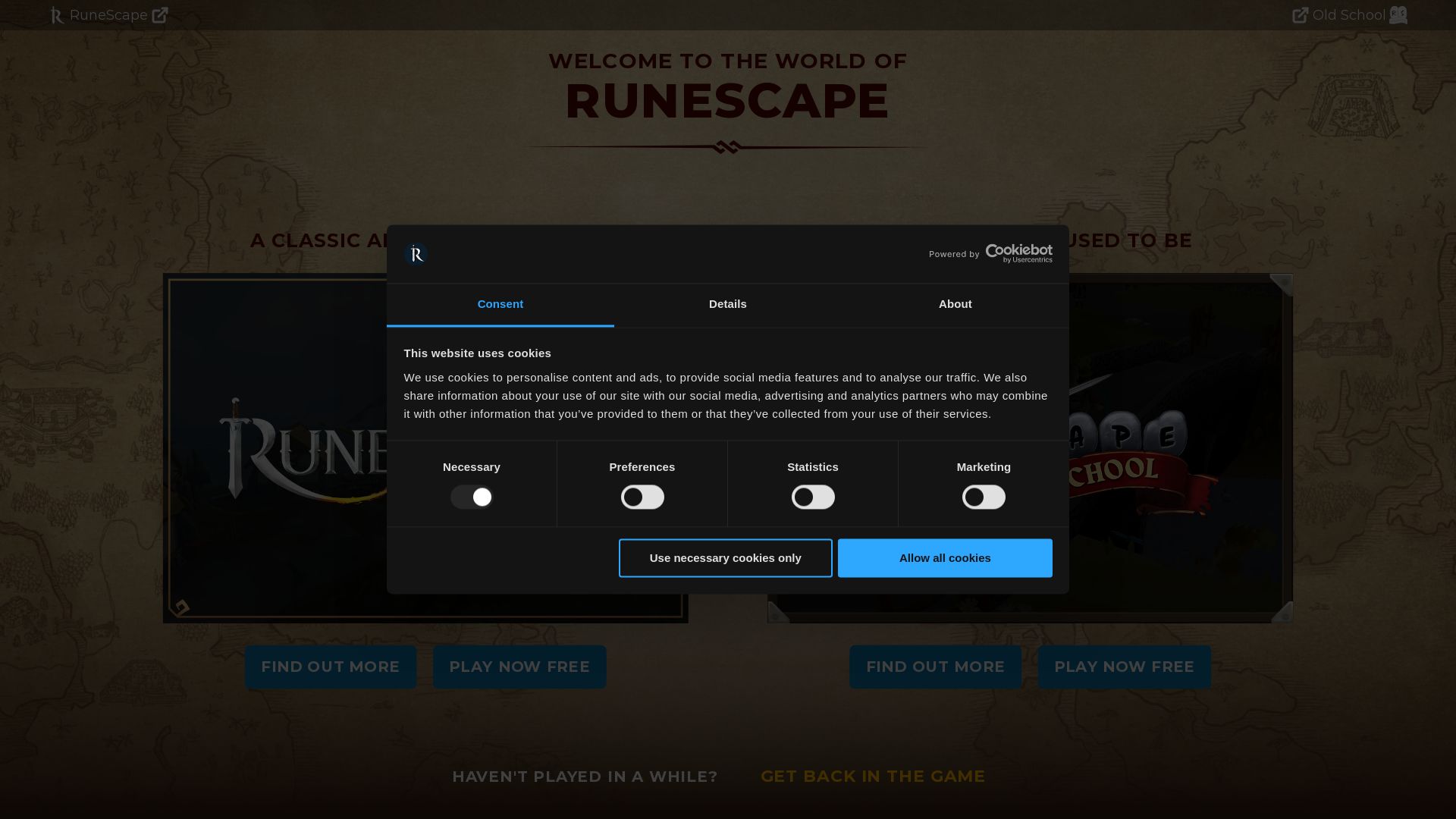 Статус сайта runescape.com ОНЛАЙН