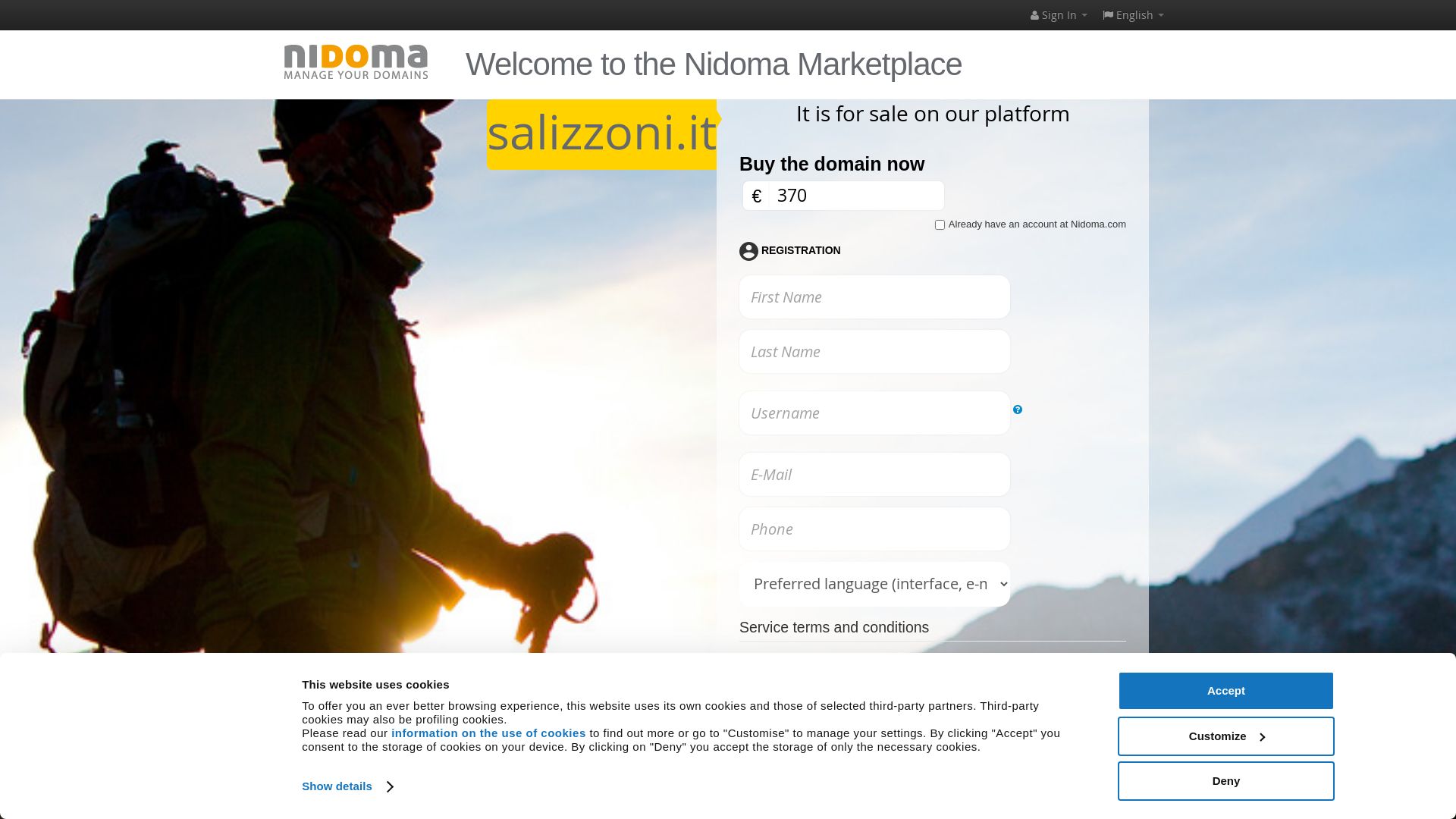 Статус сайта salizzoni.it ОНЛАЙН