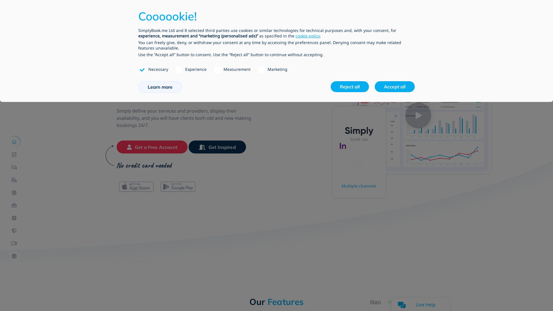 Статус сайта simplybook.me ОНЛАЙН