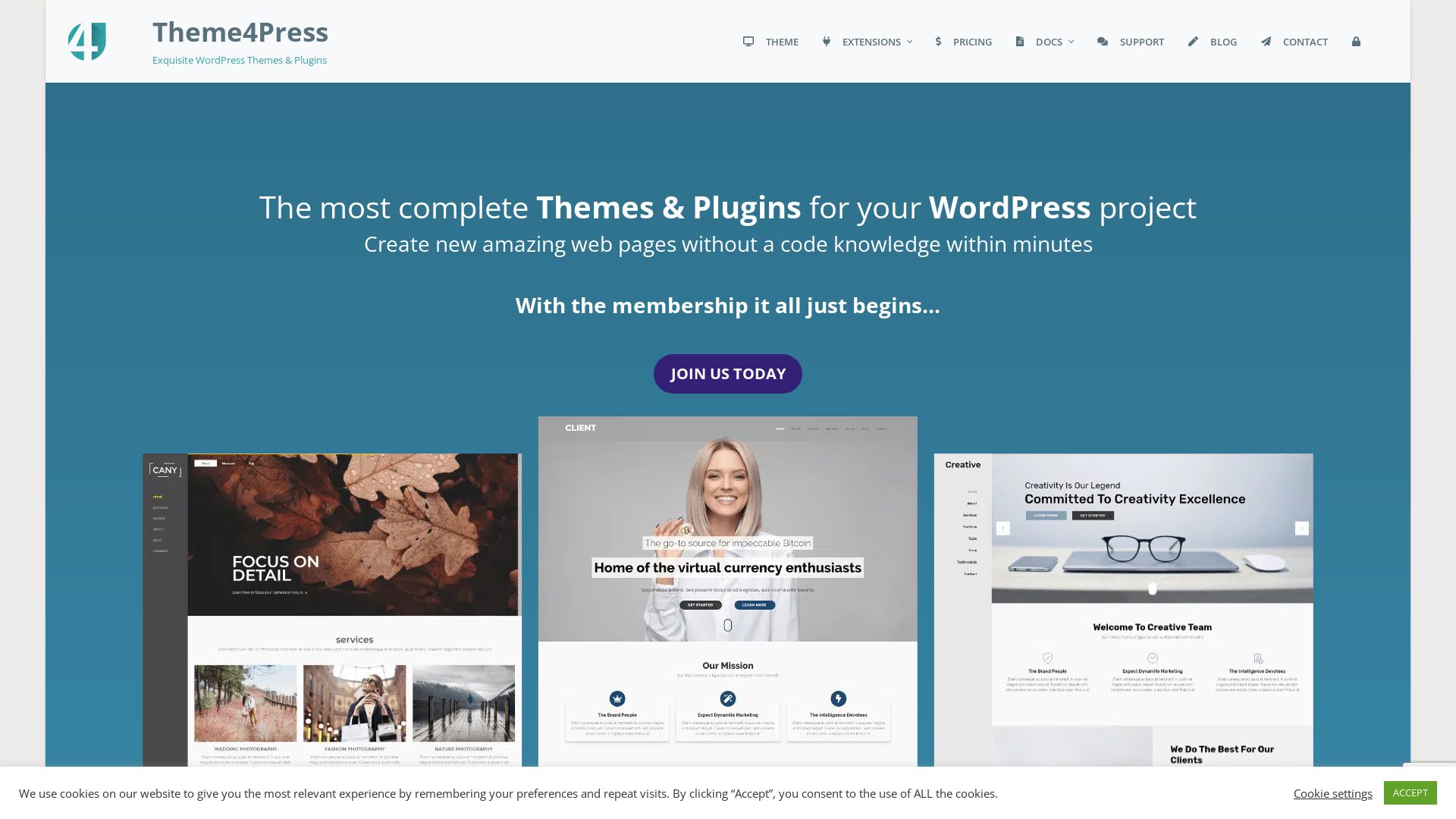 Статус сайта theme4press.com ОНЛАЙН