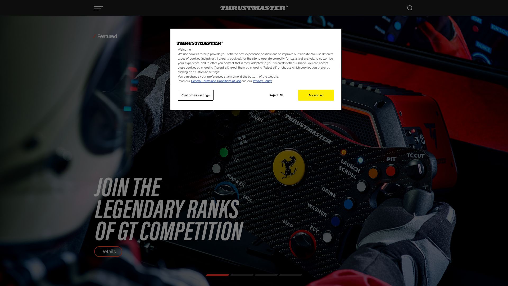 Статус сайта thrustmaster.com ОНЛАЙН
