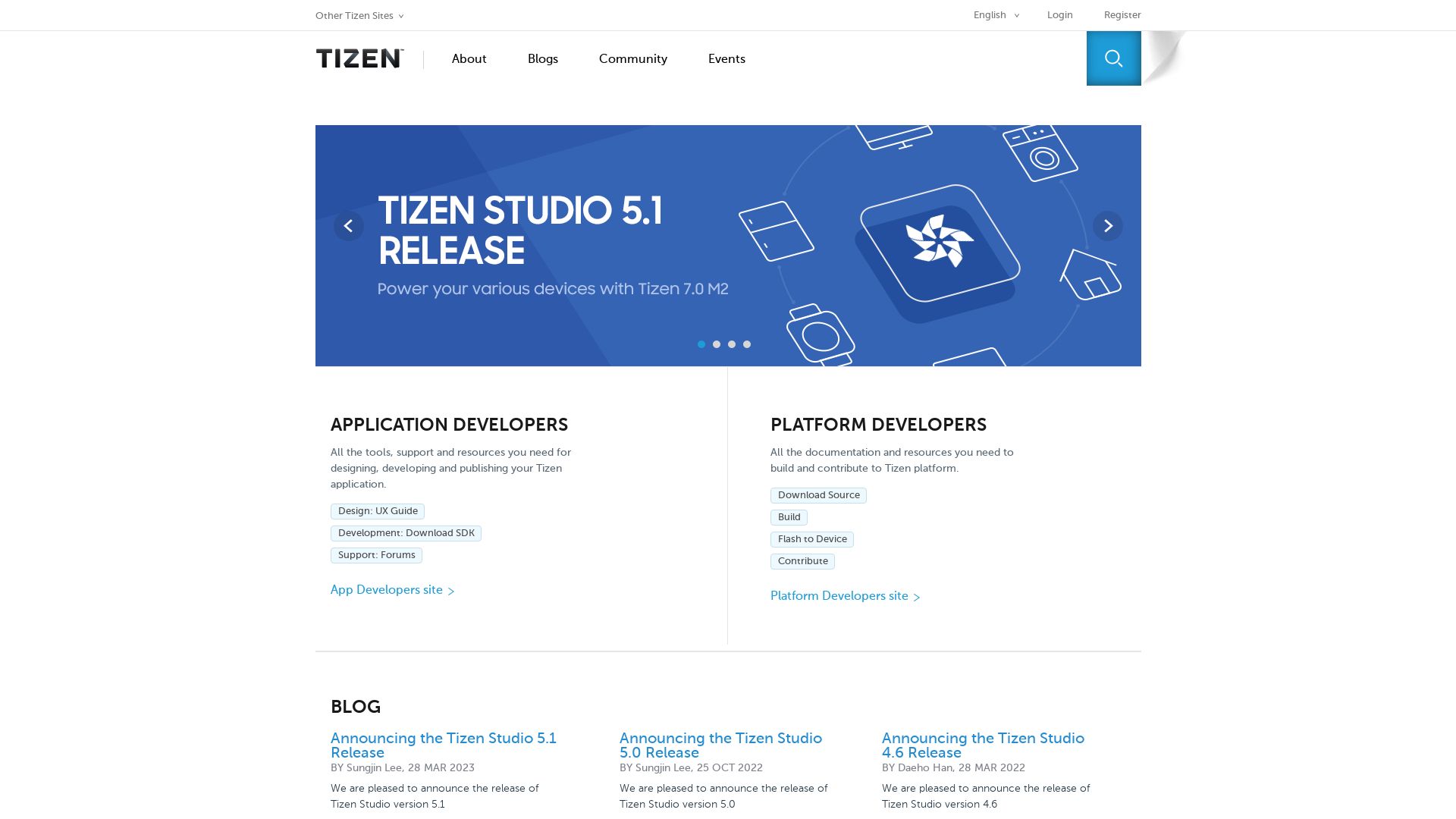 Статус сайта tizen.org ОНЛАЙН