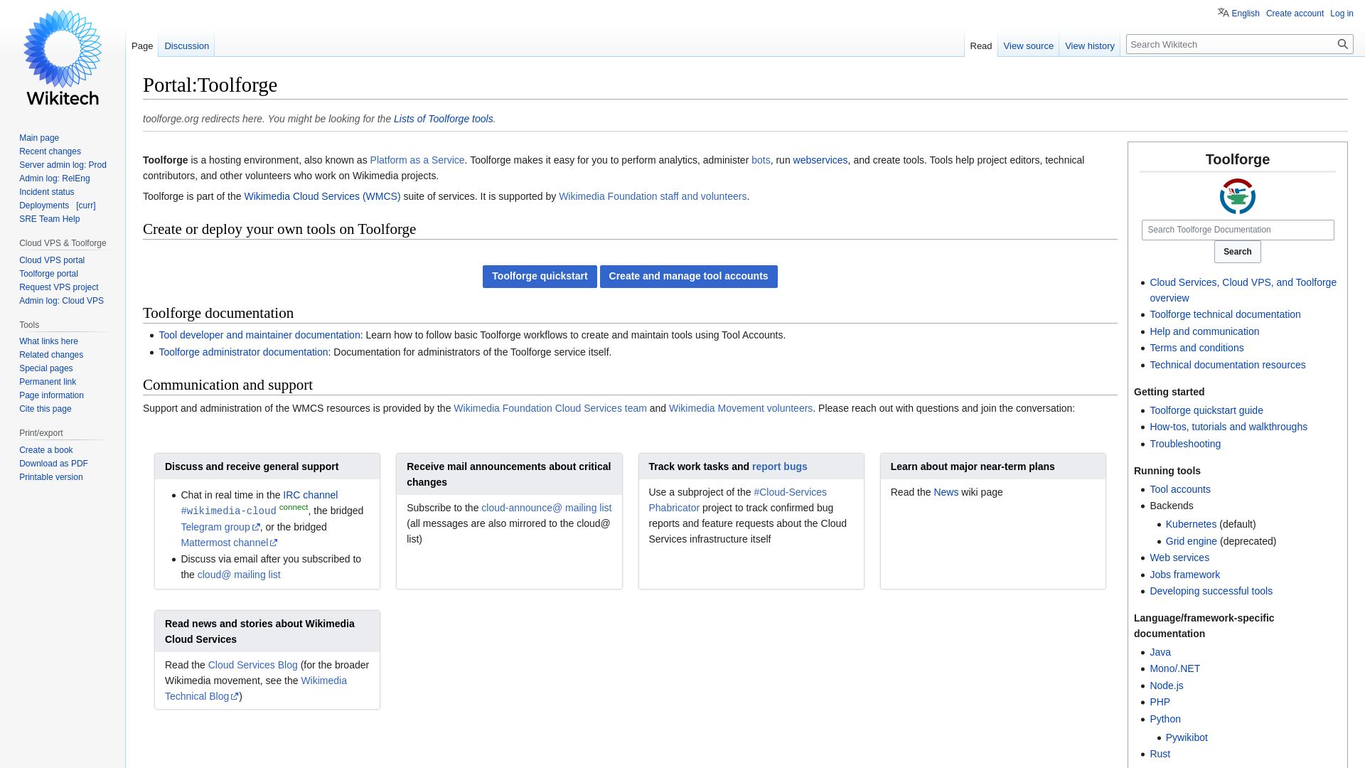 Статус сайта toolforge.org ОНЛАЙН