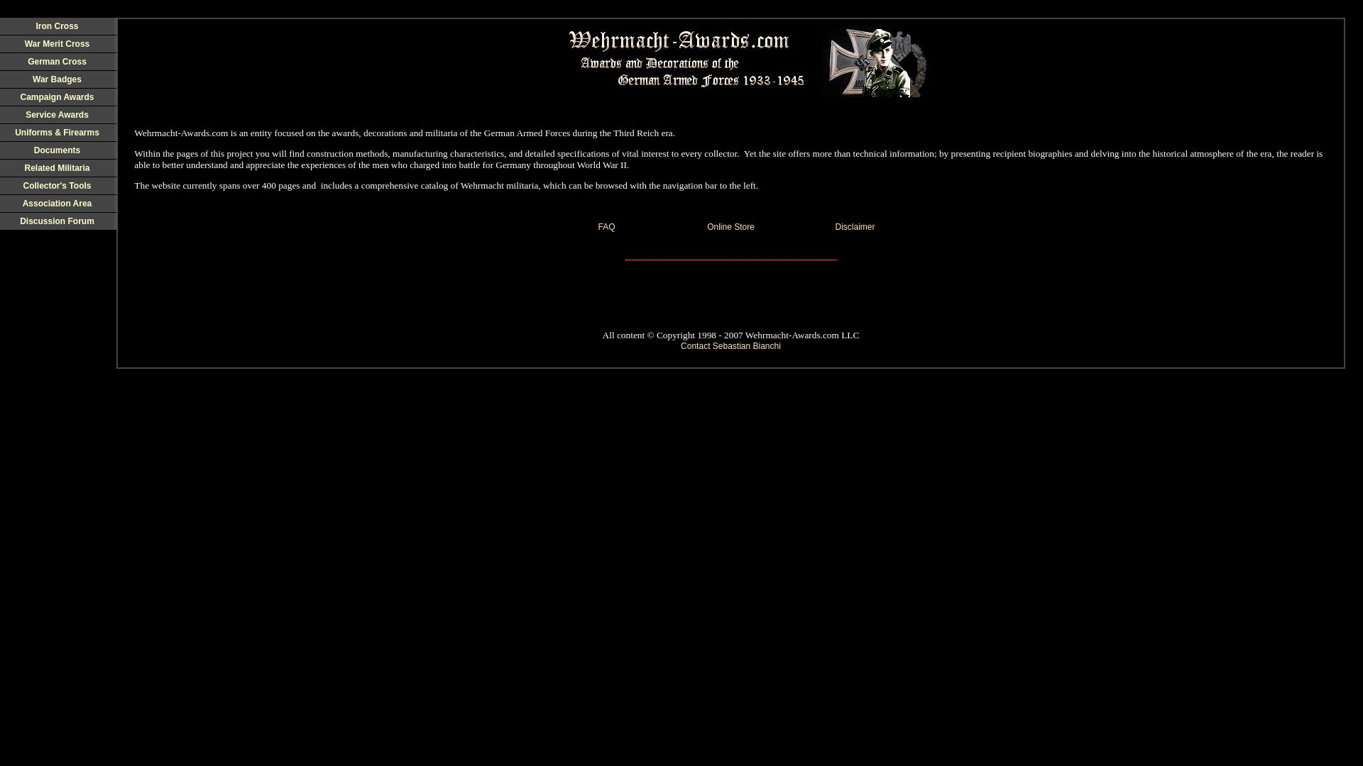 Статус сайта wehrmacht-awards.com ОНЛАЙН