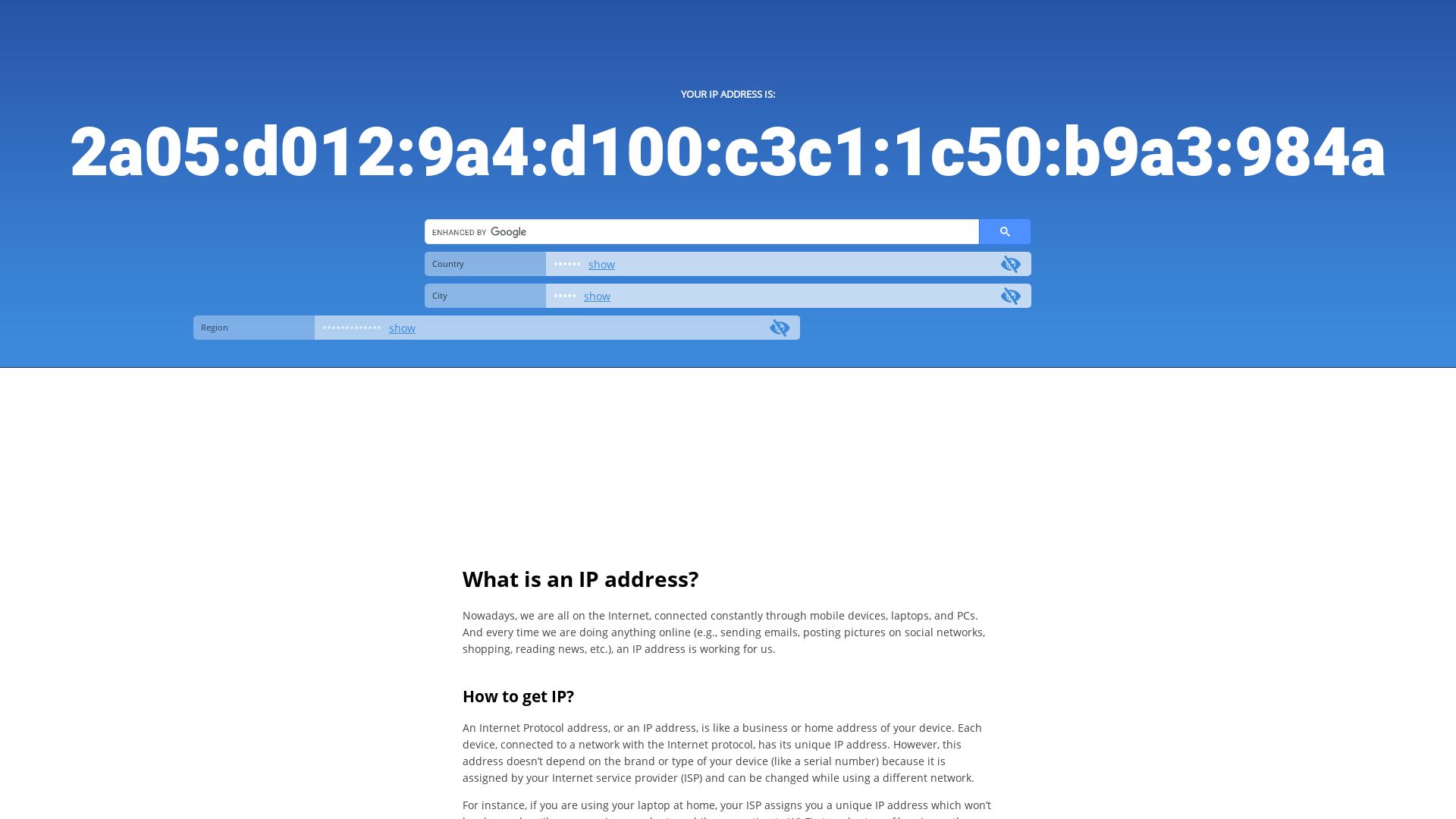 Статус сайта whatismyip.li ОНЛАЙН