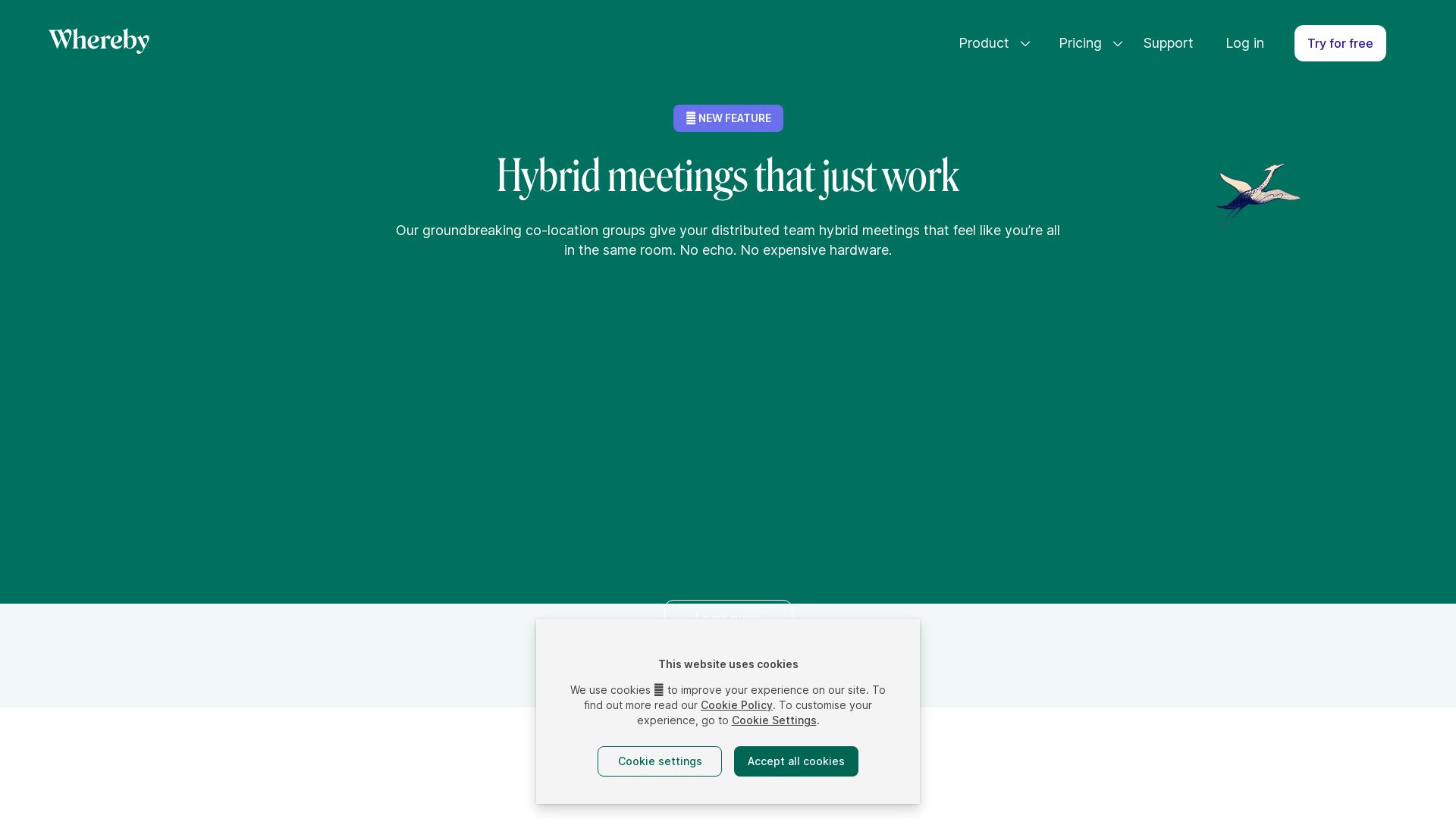 Статус сайта whereby.com ОНЛАЙН