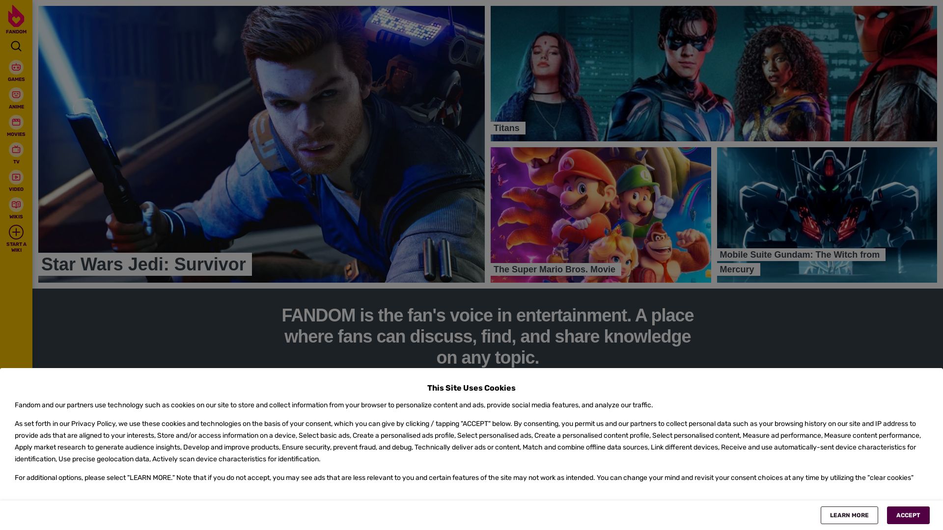 Статус сайта wikia.com ОНЛАЙН