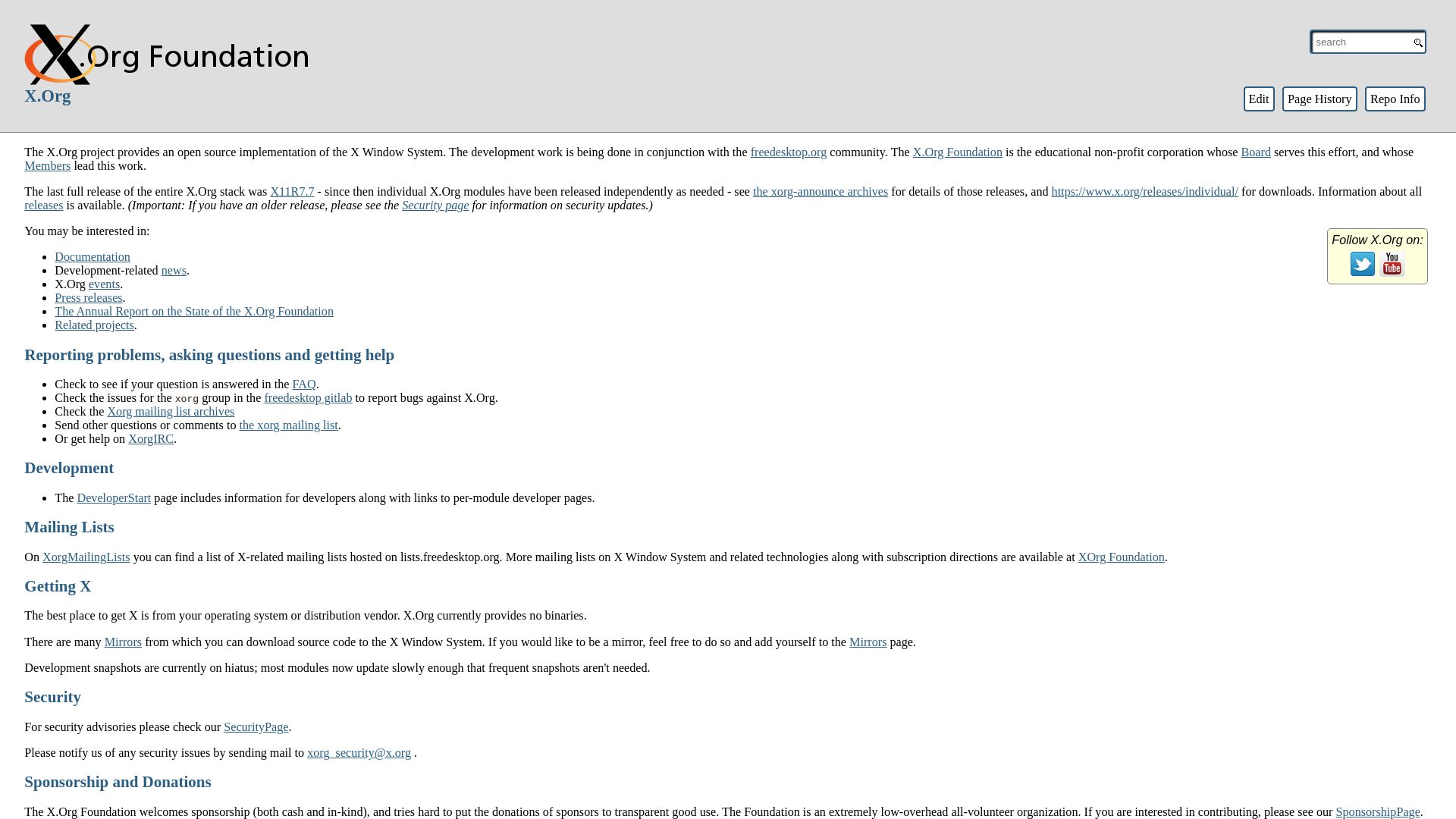 Статус сайта x.org ОНЛАЙН