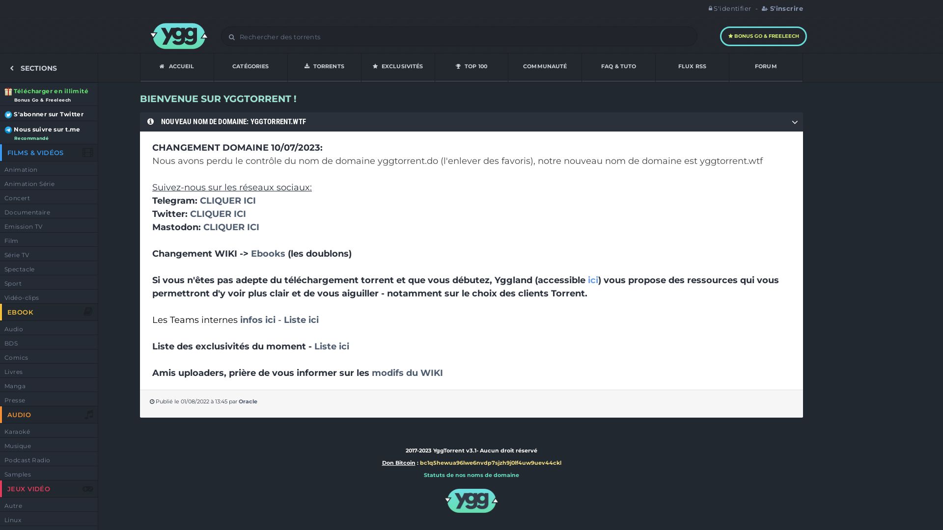 Статус сайта yggtorrent.is ОНЛАЙН
