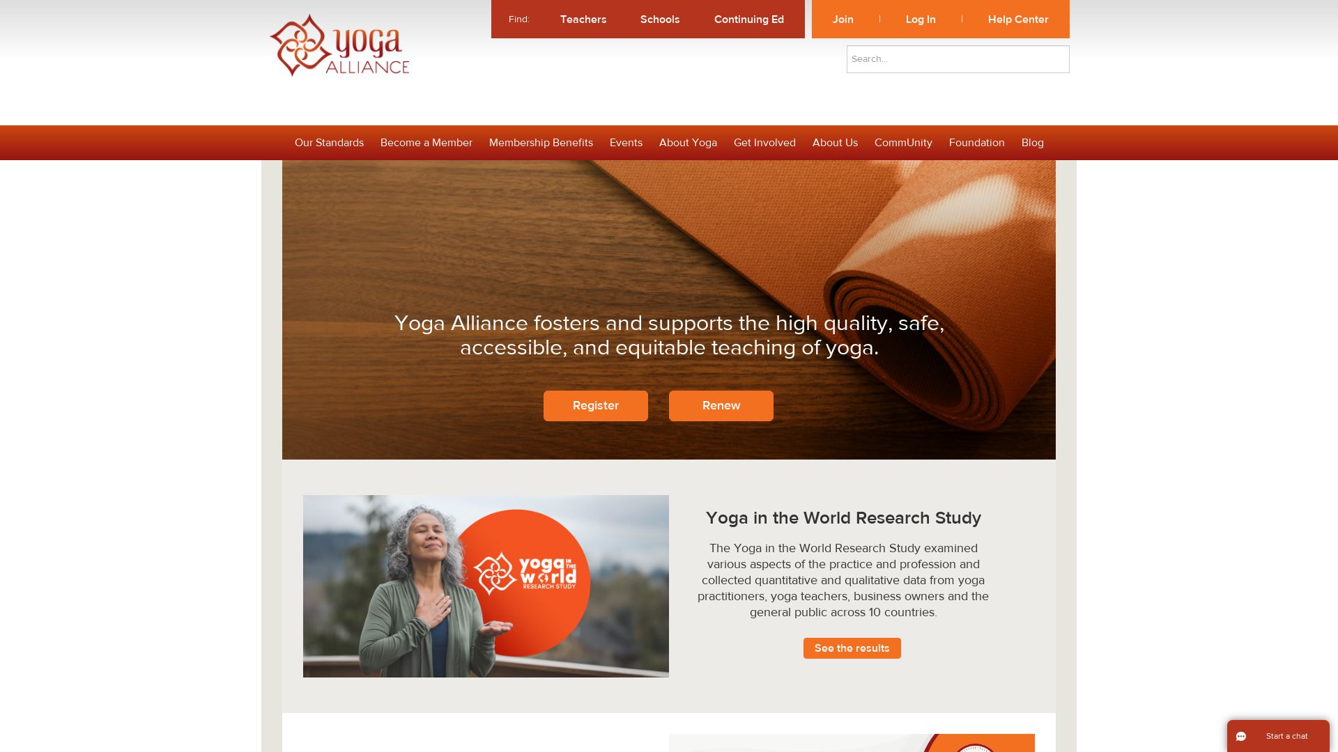 Статус сайта yogaalliance.org ОНЛАЙН
